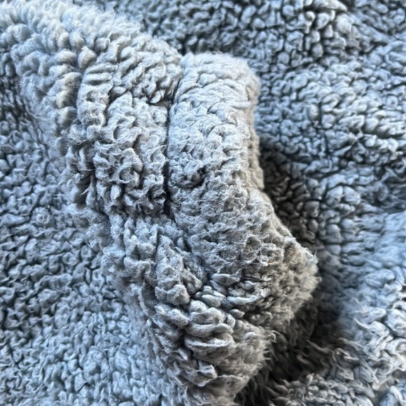 Free People Blue Tessa Teddy Longline Faux Sherpa Fur Trench Coat - Picture 9 of 13